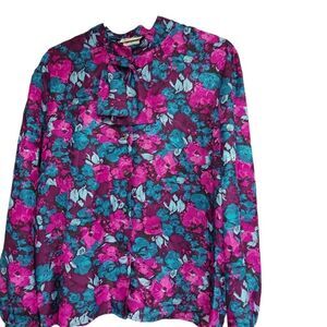 VINTAGE D'Allairds Floral Blouse Size 18